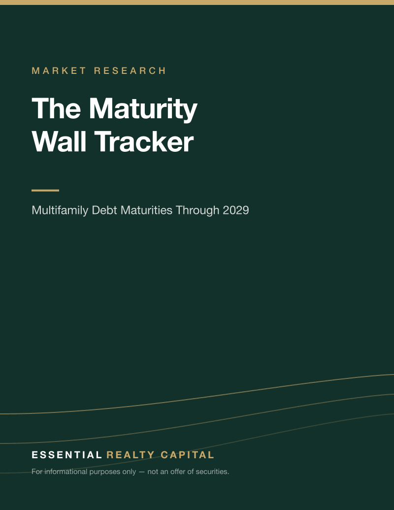 Report cover: The Maturity Wall Tracker — Multifamily Debt Maturities Through 2029